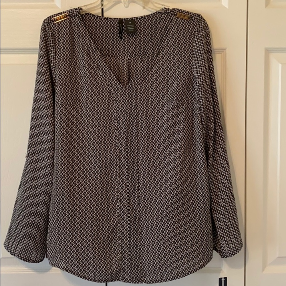 Black and White Blouse